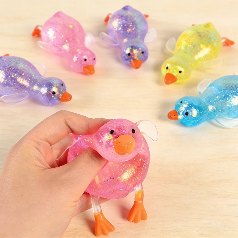 Cute Slow Rebound Stress Relief Ball Maltose Aurora Duck Squeeze Toy Decompression Stretch Toy for Adults And Children Gift